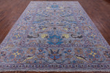 Grey Turkish Oushak Handmade Wool Rug - 9' 2" X 12' 2" - Golden Nile