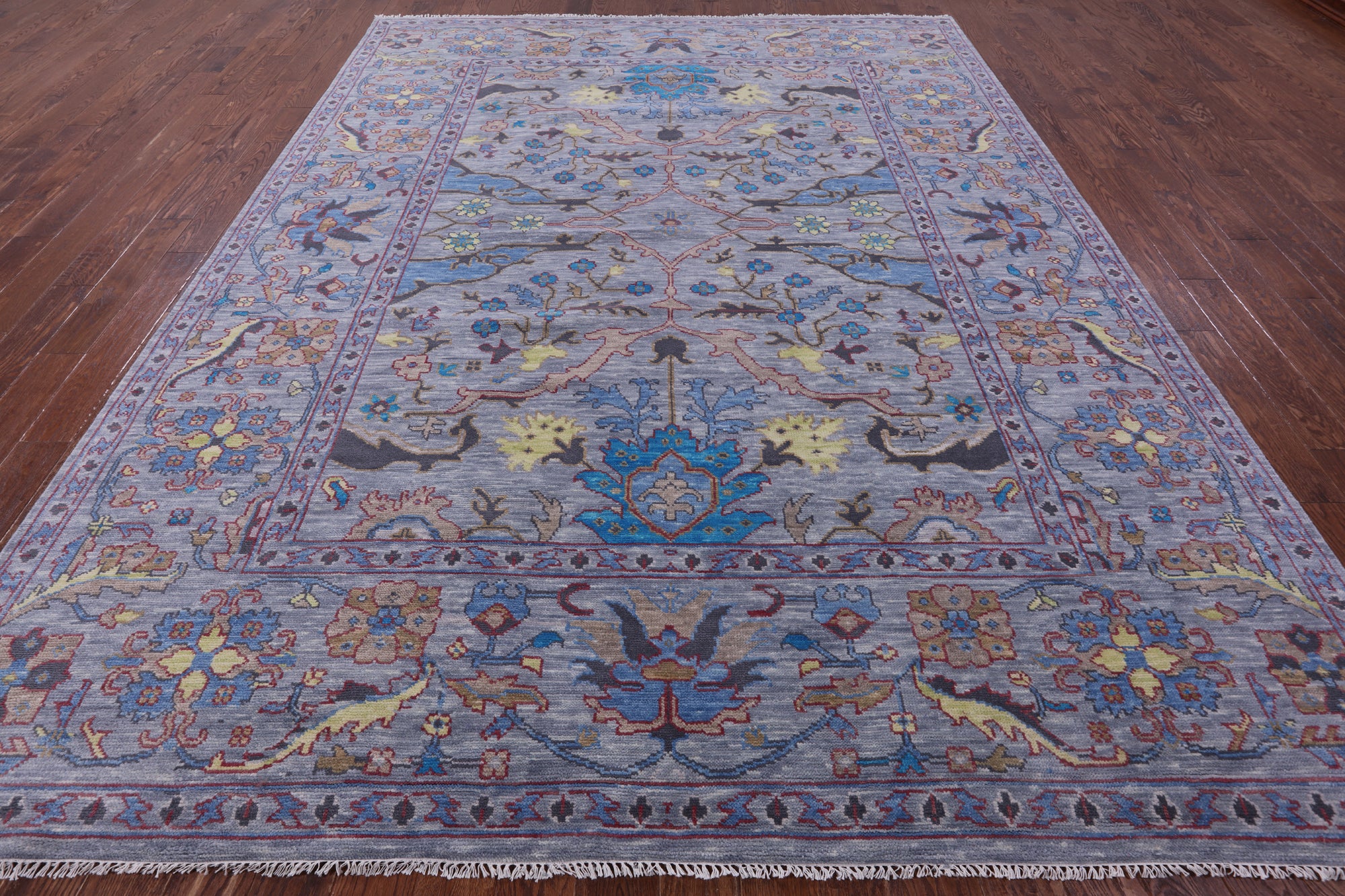 Grey Turkish Oushak Handmade Wool Rug - 9' 2" X 12' 2" - Golden Nile