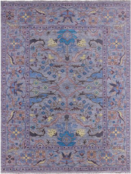 Grey Turkish Oushak Handmade Wool Rug - 9' 2" X 12' 2" - Golden Nile