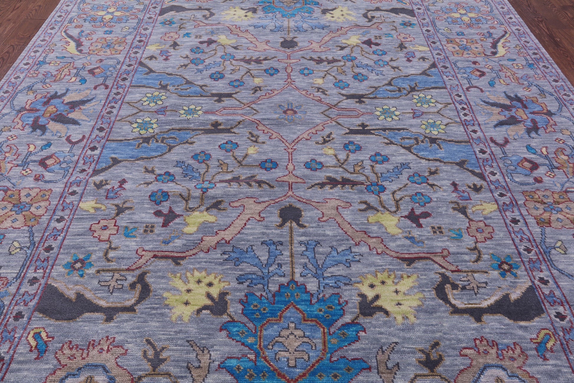Grey Turkish Oushak Handmade Wool Rug - 9' 2" X 12' 2" - Golden Nile