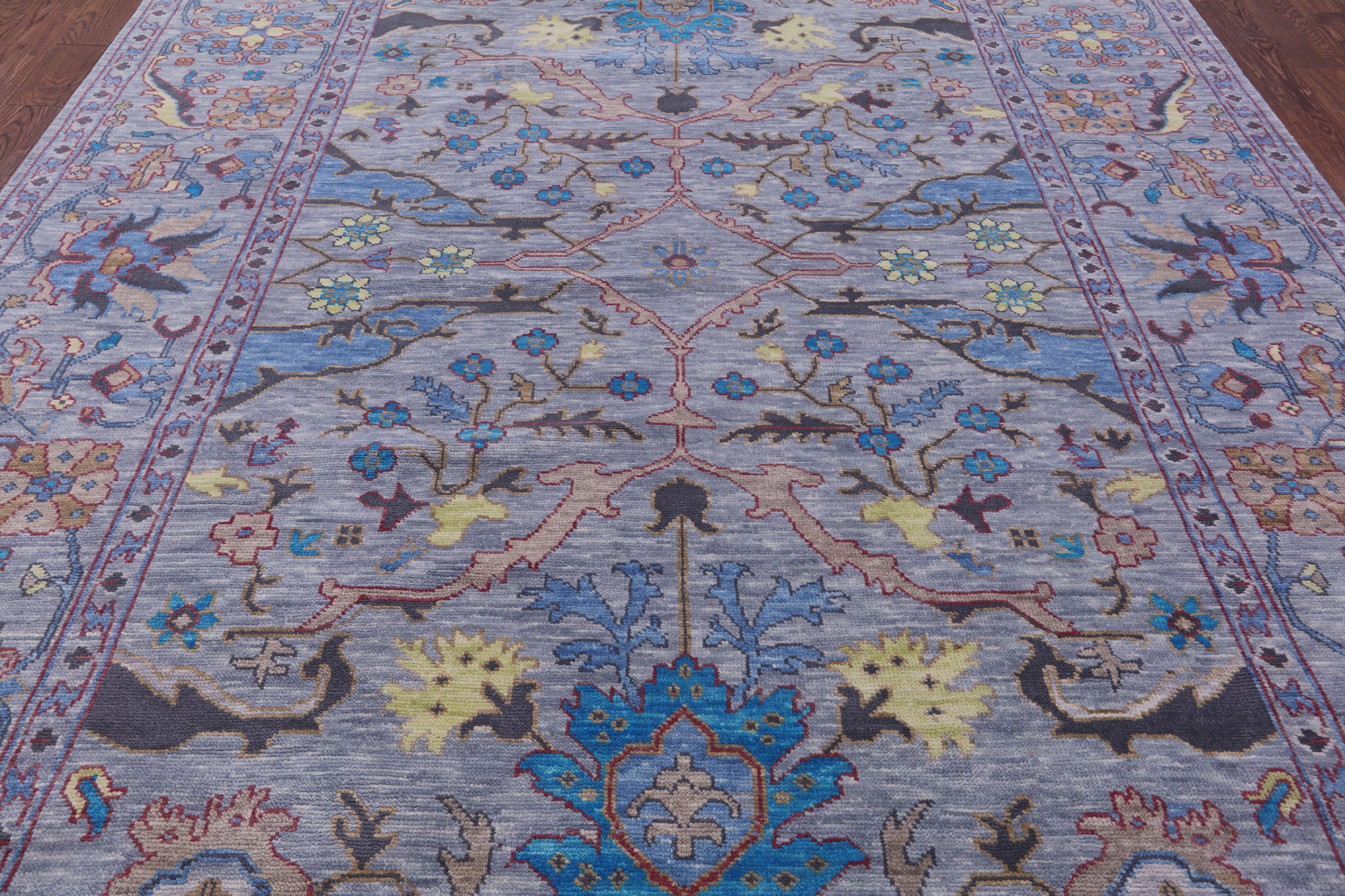 Grey Turkish Oushak Handmade Wool Rug - 9' 2" X 12' 2" - Golden Nile