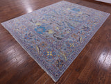 Grey Turkish Oushak Handmade Wool Rug - 9' 2" X 12' 2" - Golden Nile