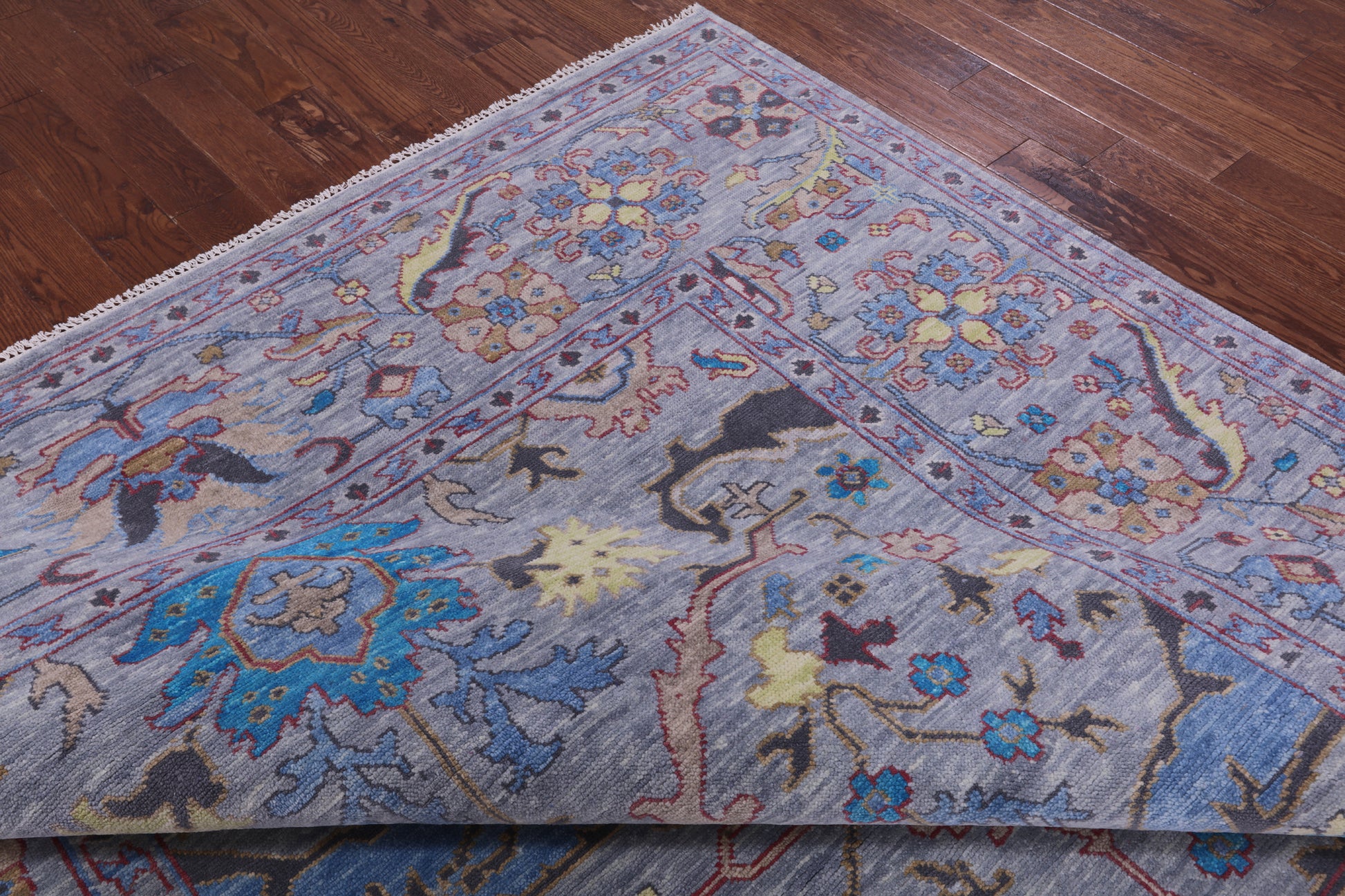 Grey Turkish Oushak Handmade Wool Rug - 9' 2" X 12' 2" - Golden Nile