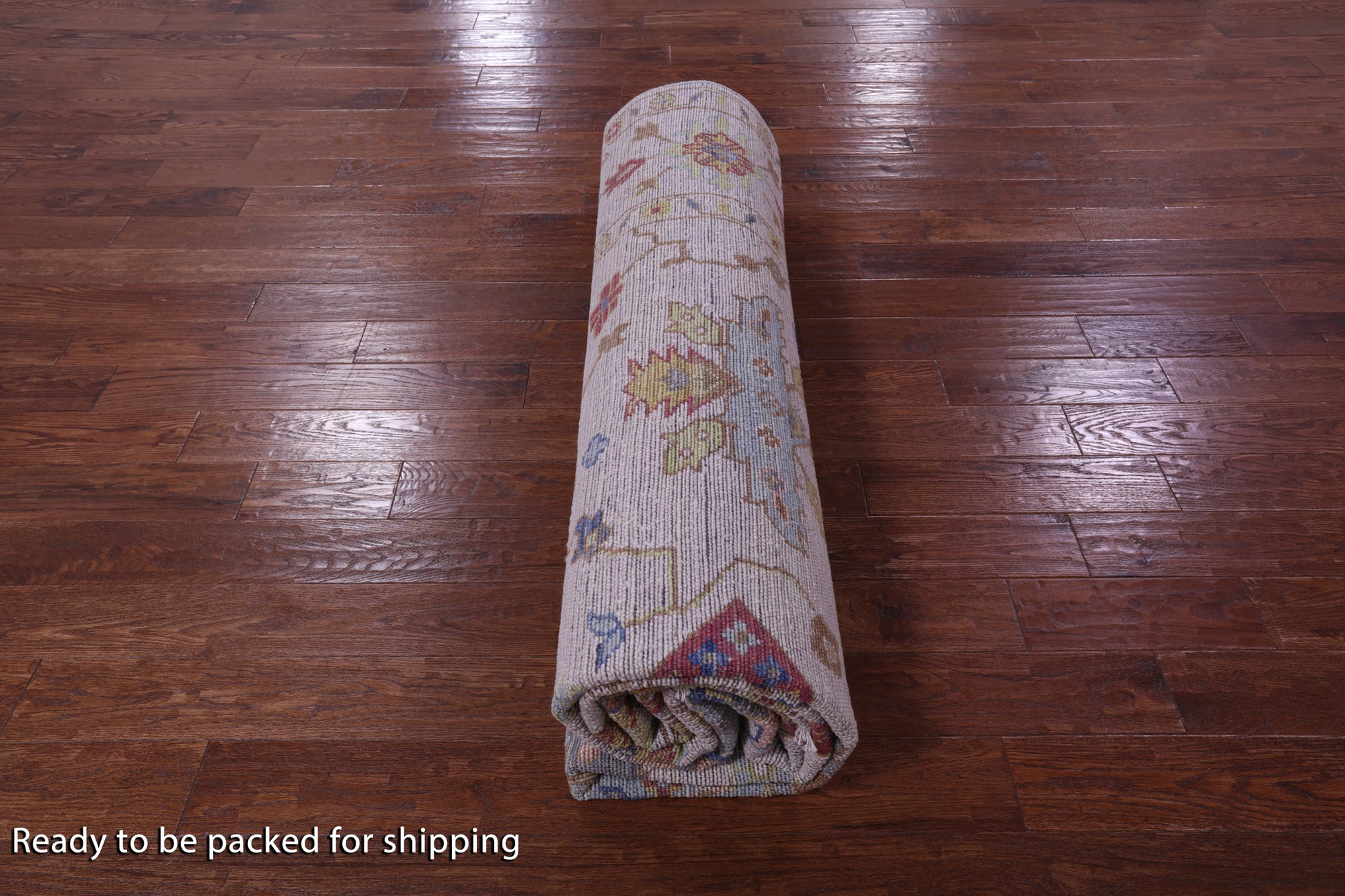 Pink Turkish Oushak Hand Knotted Wool Rug - 9' 1" X 12' 4" - Golden Nile
