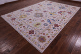 Pink Turkish Oushak Hand Knotted Wool Rug - 9' 1" X 12' 4" - Golden Nile