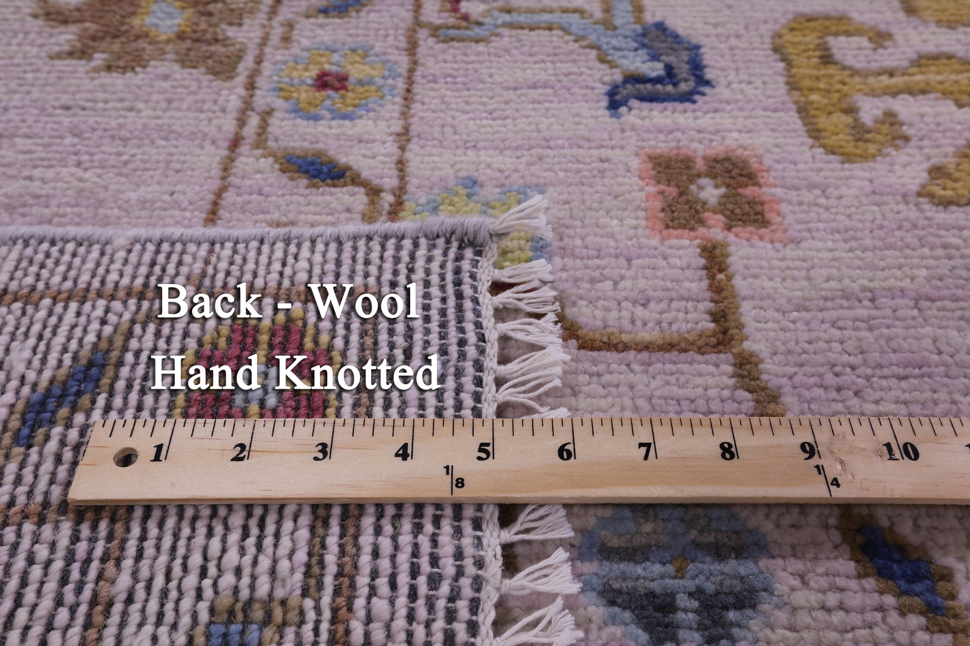 Pink Turkish Oushak Hand Knotted Wool Rug - 9' 1" X 12' 4" - Golden Nile