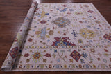 Pink Turkish Oushak Hand Knotted Wool Rug - 9' 1" X 12' 4" - Golden Nile