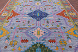 Kazak Hand Knotted Wool Rug - 9' 1" X 11' 10" - Golden Nile