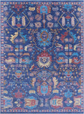 Blue Turkish Oushak Hand Knotted Wool Rug - 9' 1" X 12' 0" - Golden Nile