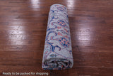 Blue Turkish Oushak Hand Knotted Wool Rug - 9' 2" X 12' 0" - Golden Nile