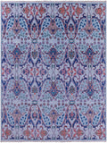 Blue Turkish Oushak Hand Knotted Wool Rug - 9' 2" X 12' 0" - Golden Nile