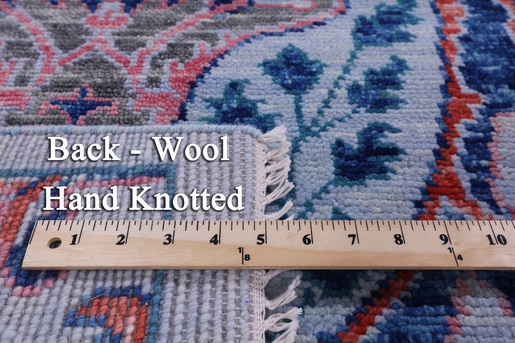 Blue Turkish Oushak Hand Knotted Wool Rug - 9' 2" X 12' 0" - Golden Nile