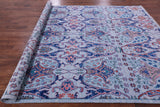 Blue Turkish Oushak Hand Knotted Wool Rug - 9' 2" X 12' 0" - Golden Nile