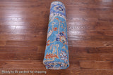 Blue Persian Fine Serapi Hand Knotted Wool Rug - 9' 1" X 11' 11" - Golden Nile