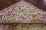 Green Turkish Oushak Hand Knotted Wool Rug - 8' 2" X 10' 3" - Golden Nile