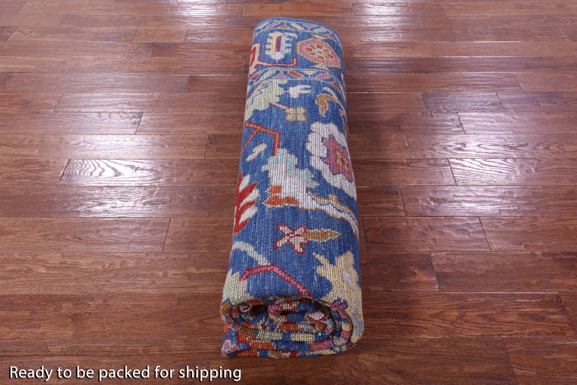 Blue Turkish Oushak Handmade Wool Rug - 8' 1" X 10' 0" - Golden Nile