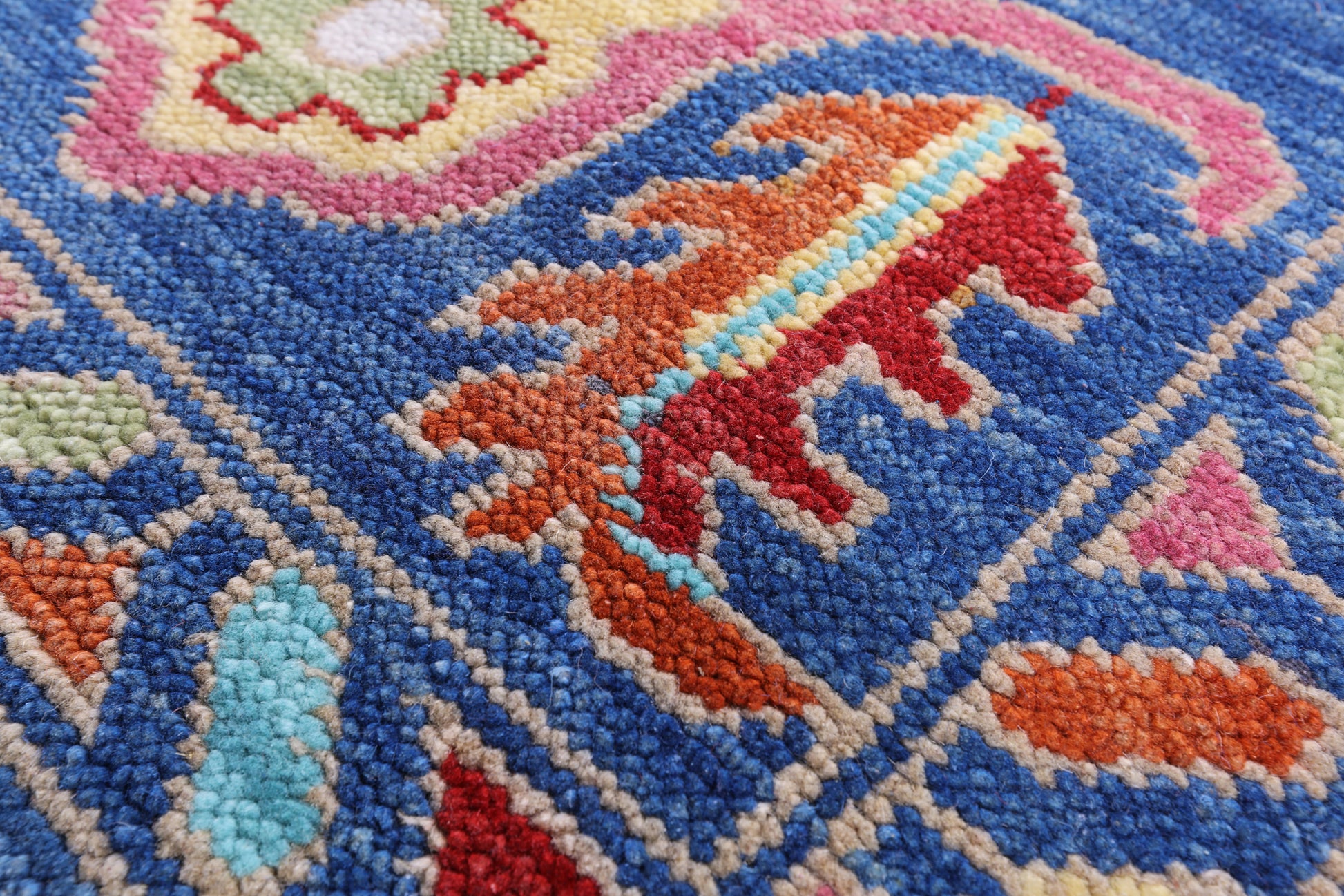 Blue Turkish Oushak Handmade Wool Rug - 8' 1" X 10' 0" - Golden Nile