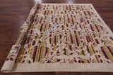 Ivory William Morris Rose Garden Hand Knotted Wool Area Rug - 9' 2" X 11' 10" - Golden Nile