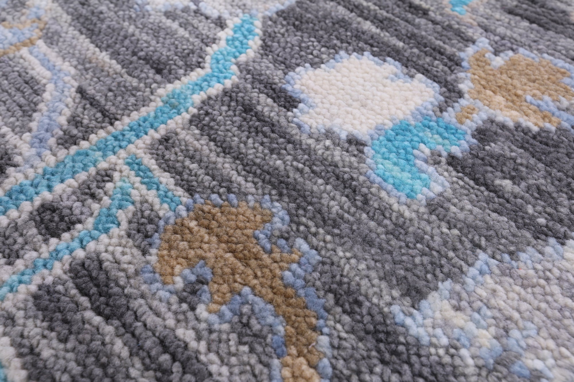 Grey Turkish Oushak Hand Knotted Wool Rug - 8' 0" X 9' 11" - Golden Nile