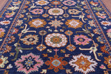 Blue Turkish Oushak Hand Knotted Wool Rug - 8' 0" X 10' 0" - Golden Nile