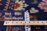 Blue Turkish Oushak Hand Knotted Wool Rug - 8' 0" X 10' 0" - Golden Nile