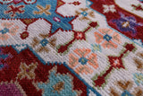 Geometric Persian Mamluk Hand Knotted Wool Rug - 5' 11" X 9' 2" - Golden Nile
