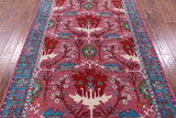 Pink Turkish Oushak Hand Knotted Wool Rug - 5' 0" X 7' 11" - Golden Nile