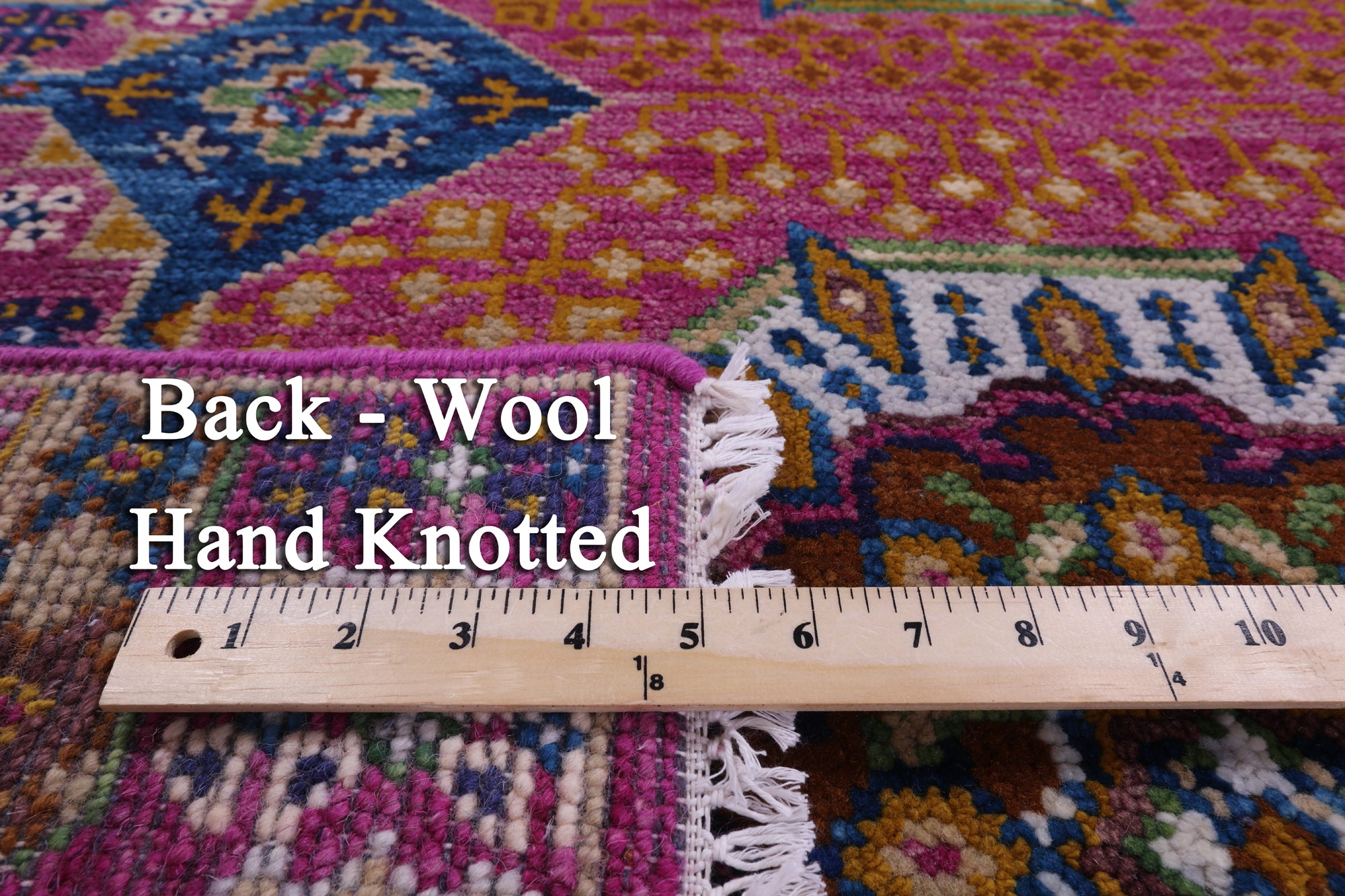 Geometric Persian Mamluk Hand Knotted Wool Rug - 4' 0" X 6' 2" - Golden Nile