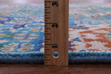 Blue Geometric Persian Mamluk Hand Knotted Wool Rug - 4' 0" X 6' 3" - Golden Nile