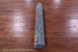 Blue Geometric Persian Mamluk Hand Knotted Wool Rug - 4' 0" X 6' 3" - Golden Nile
