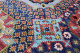 Geometric Persian Mamluk Hand Knotted Wool Runner Rug - 2' 7" X 10' 0" - Golden Nile