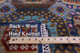 Geometric Persian Mamluk Hand Knotted Wool Runner Rug - 2' 7" X 10' 3" - Golden Nile