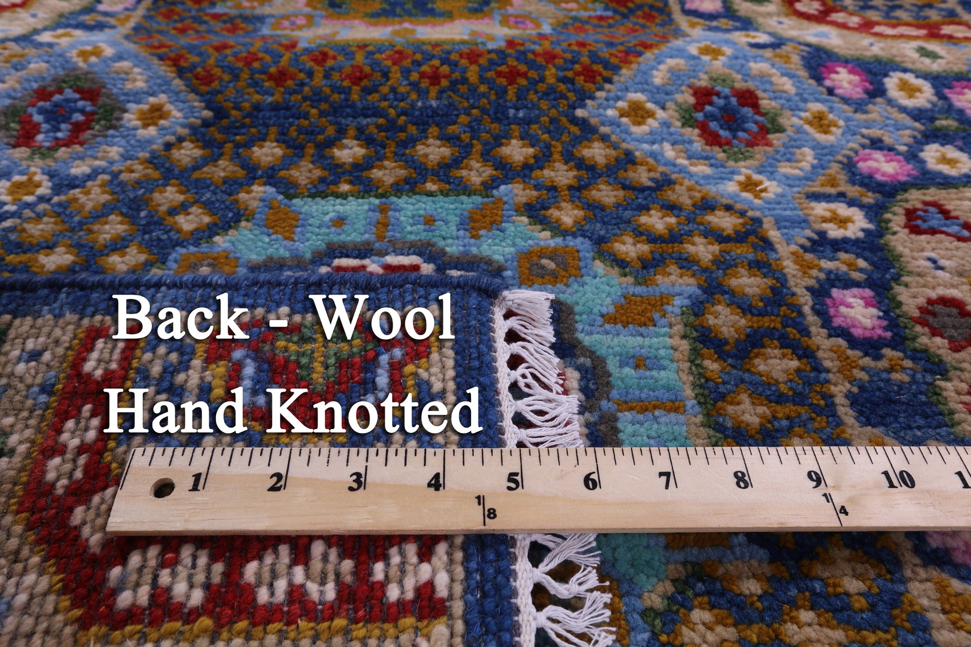 Geometric Persian Mamluk Hand Knotted Wool Runner Rug - 2' 7" X 10' 3" - Golden Nile