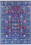 Blue Turkish Oushak Hand Knotted Wool Rug - 6' 2" X 8' 9" - Golden Nile