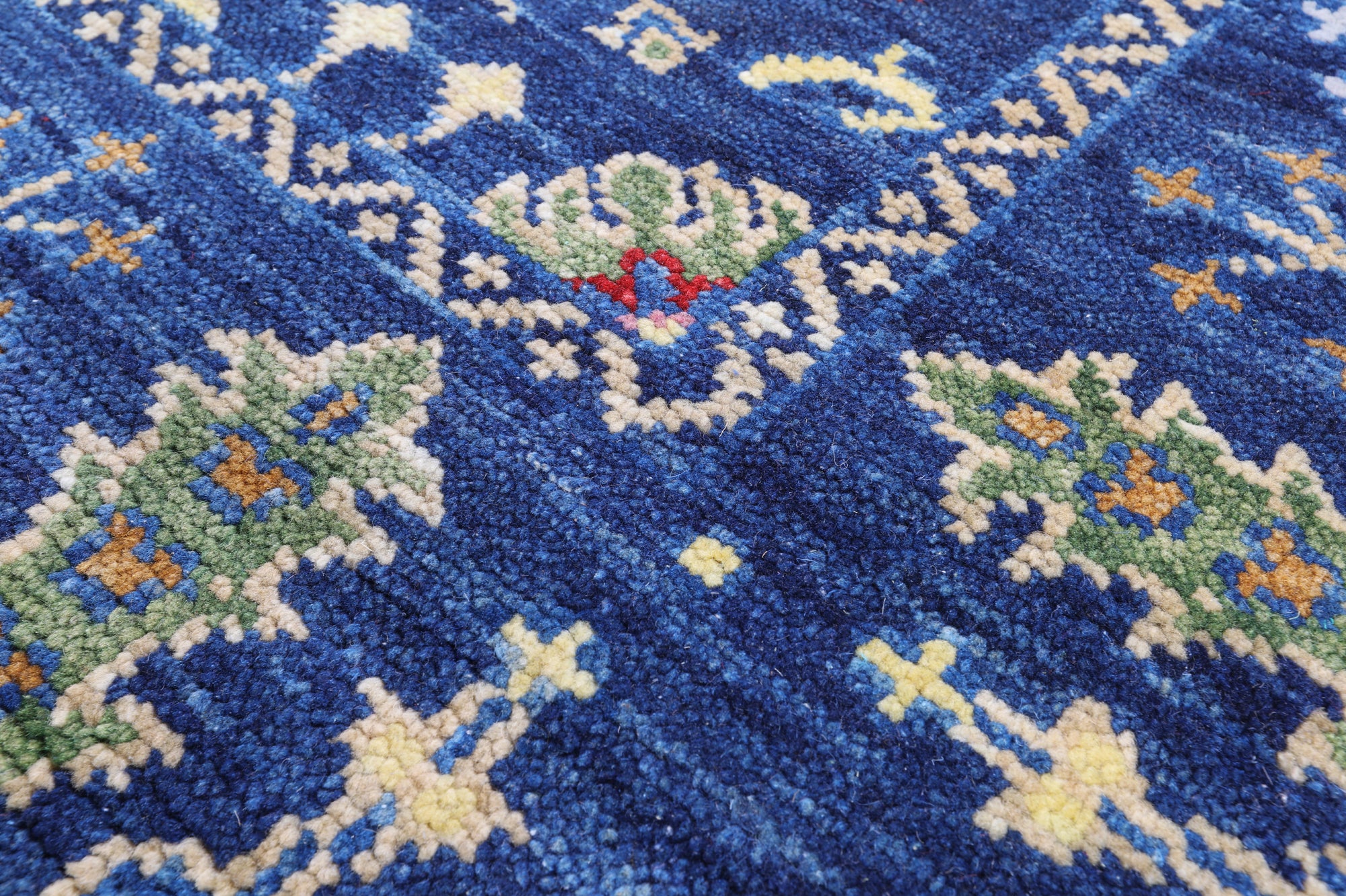 Blue Turkish Oushak Hand Knotted Wool Rug - 6' 2" X 8' 9" - Golden Nile