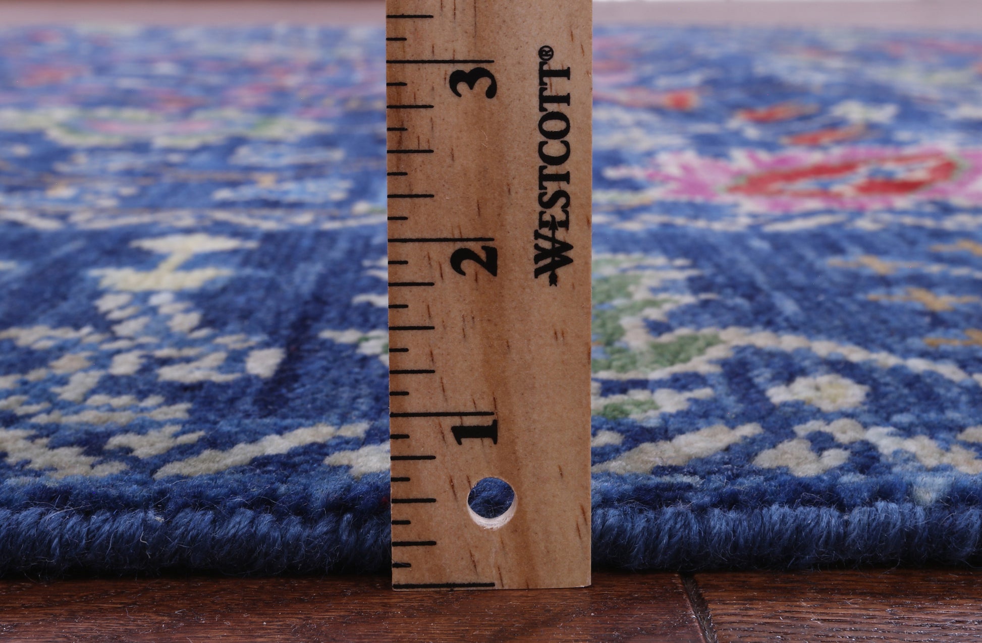 Blue Turkish Oushak Hand Knotted Wool Rug - 6' 2" X 8' 9" - Golden Nile