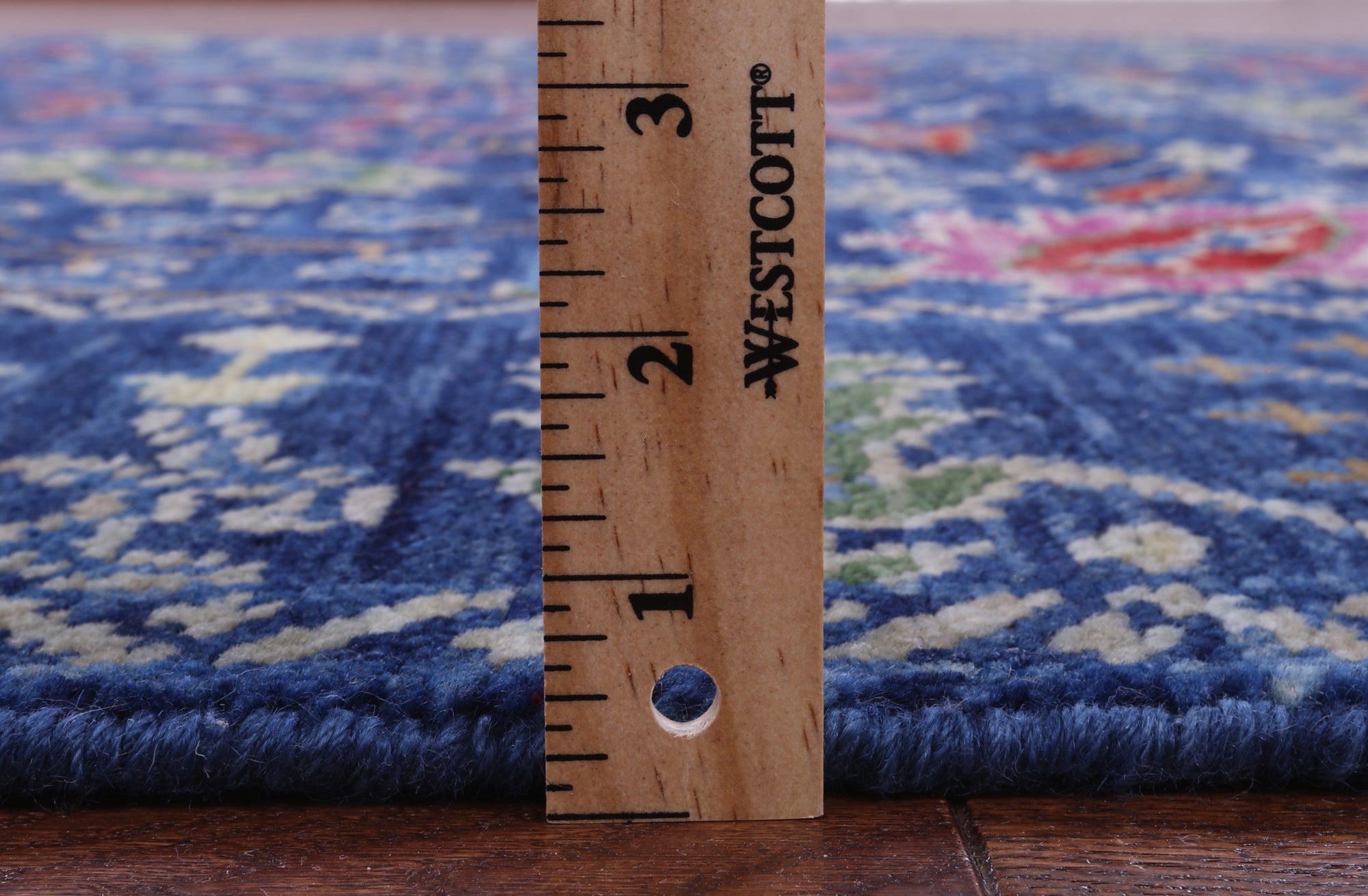 Blue Turkish Oushak Hand Knotted Wool Rug - 6' 2" X 8' 9" - Golden Nile