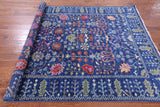Blue Turkish Oushak Hand Knotted Wool Rug - 6' 2" X 8' 9" - Golden Nile