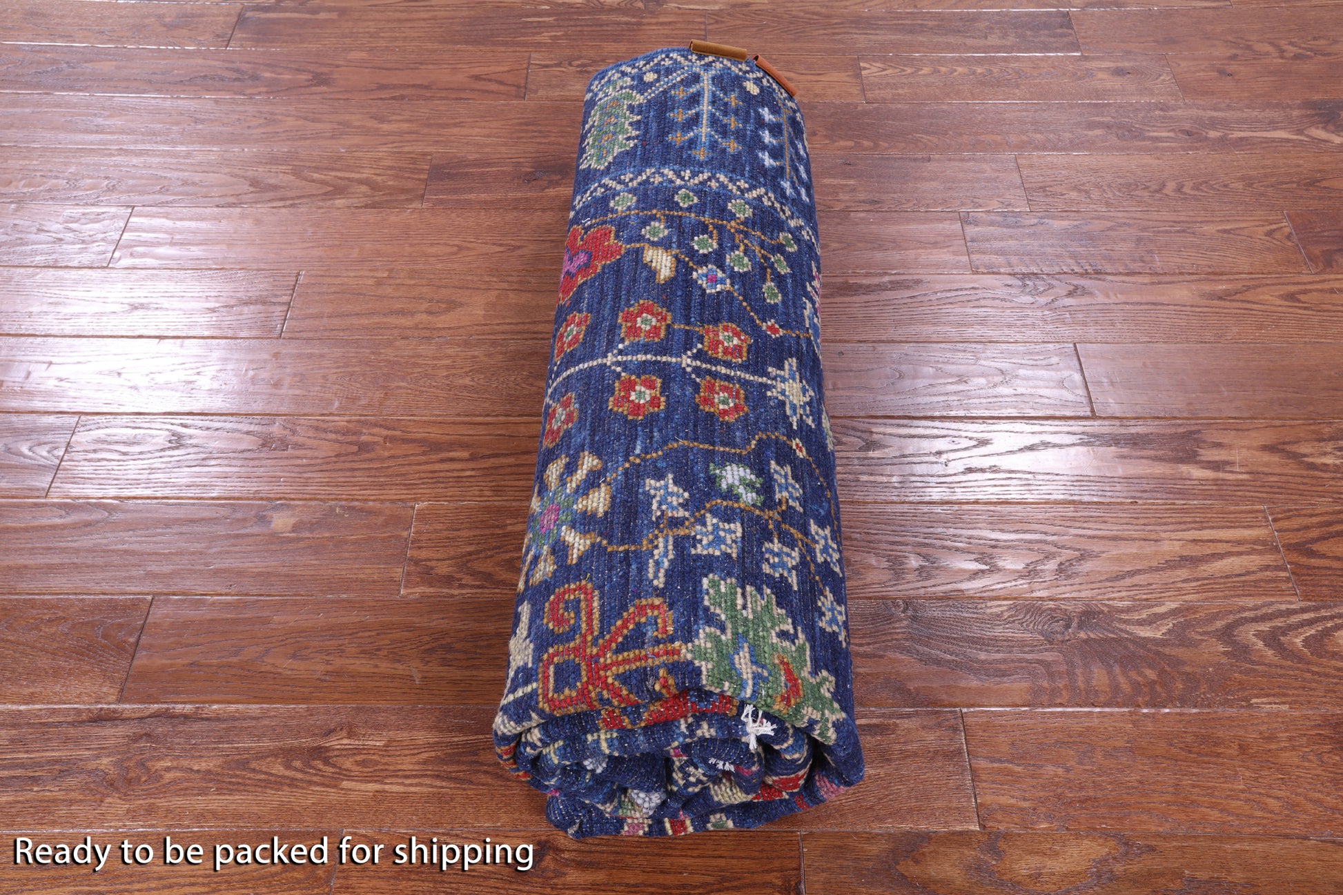 Blue Turkish Oushak Hand Knotted Wool Rug - 6' 2" X 8' 9" - Golden Nile