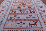 Blue Tribal Persian Gabbeh Handmade Wool Rug - 9' 2" X 12' 3" - Golden Nile