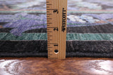 Black Square William Morris Hand Knotted Wool Area Rug - 9' 8" X 9' 10" - Golden Nile