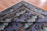 Black Square William Morris Hand Knotted Wool Area Rug - 9' 8" X 9' 10" - Golden Nile