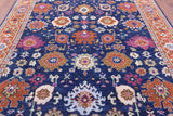 Blue Turkish Oushak Hand Knotted Wool Rug - 8' 1" X 10' 2" - Golden Nile