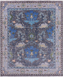 Grey Turkish Oushak Hand Knotted Wool Rug - 8' 3" X 10' 2" - Golden Nile