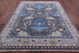 Grey Turkish Oushak Hand Knotted Wool Rug - 8' 3" X 10' 2" - Golden Nile