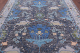 Grey Turkish Oushak Hand Knotted Wool Rug - 8' 3" X 10' 2" - Golden Nile
