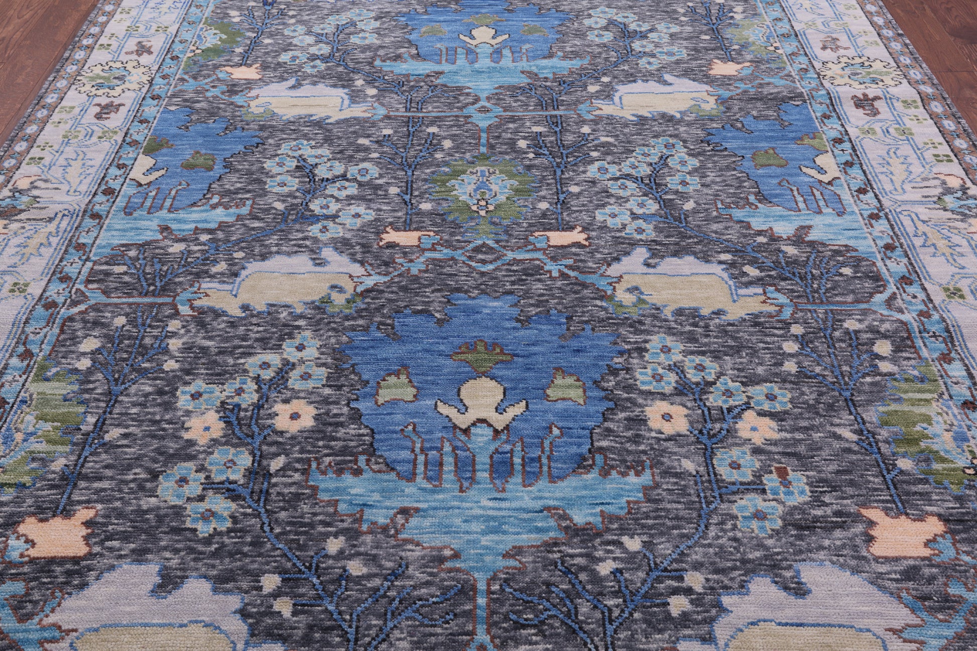 Grey Turkish Oushak Hand Knotted Wool Rug - 8' 3" X 10' 2" - Golden Nile