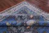 Grey Turkish Oushak Hand Knotted Wool Rug - 8' 3" X 10' 2" - Golden Nile