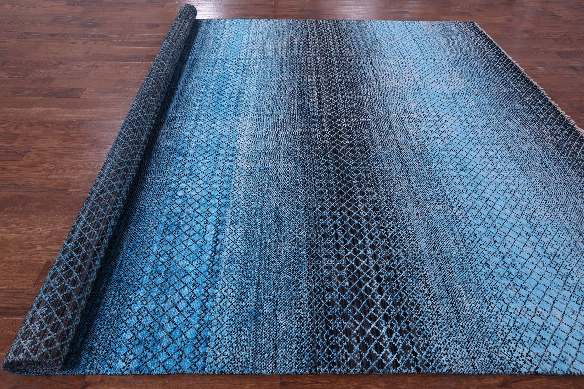 Savannah Grass Hand Knotted Wool & Silk Rug - 10' 2" X 13' 10" - Golden Nile