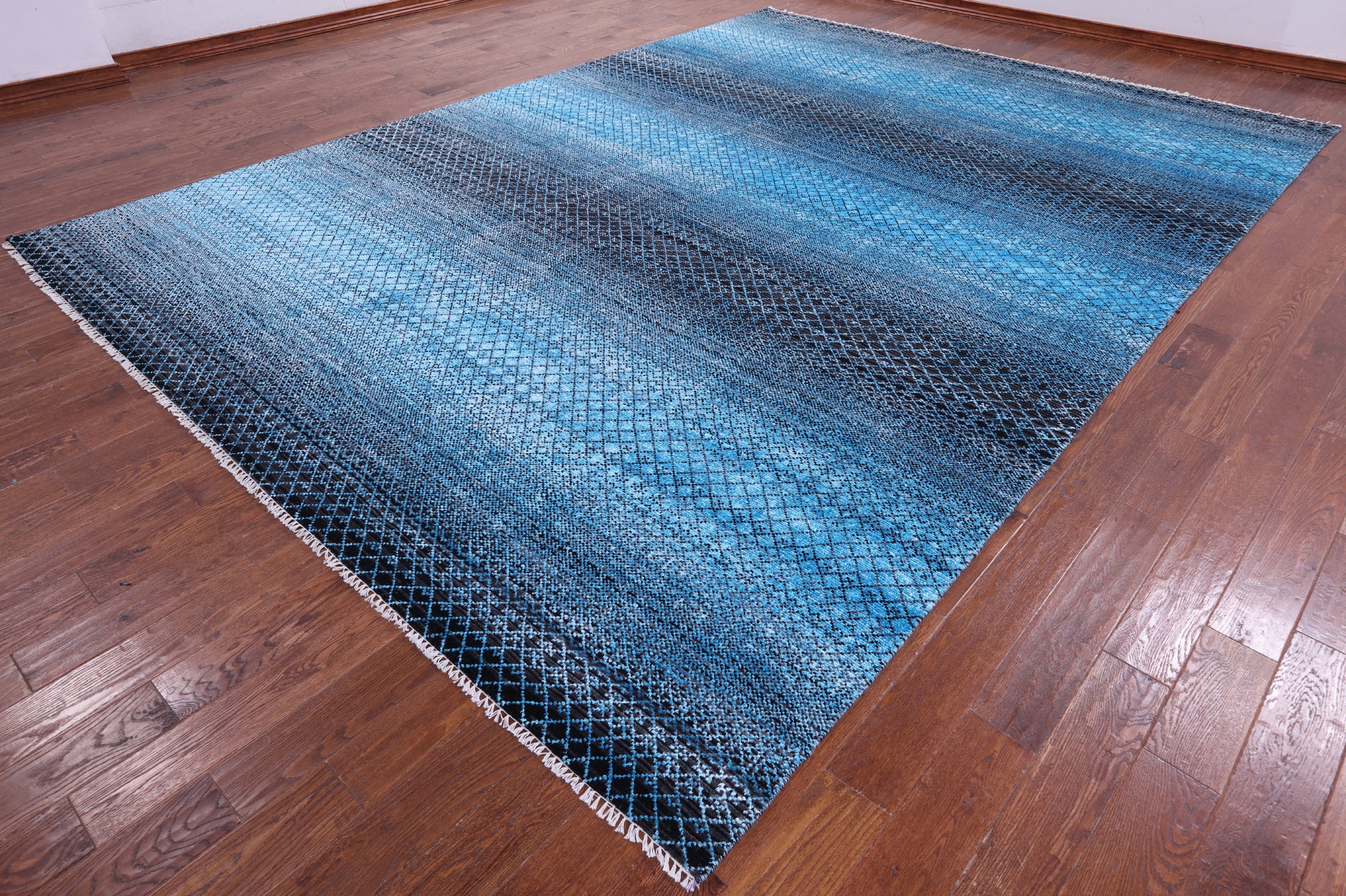 Savannah Grass Hand Knotted Wool & Silk Rug - 10' 2" X 13' 10" - Golden Nile